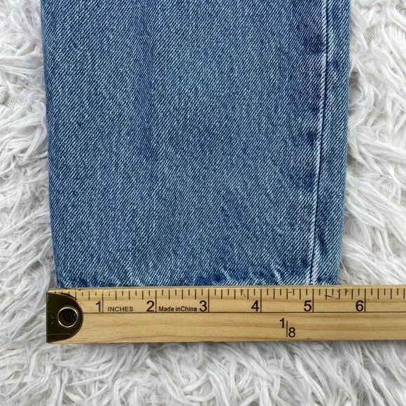 Levis Pants Womens 29x28 Blue 501S Skinny Button Fly Distressed Denim Jeans - Picture 13 of 14